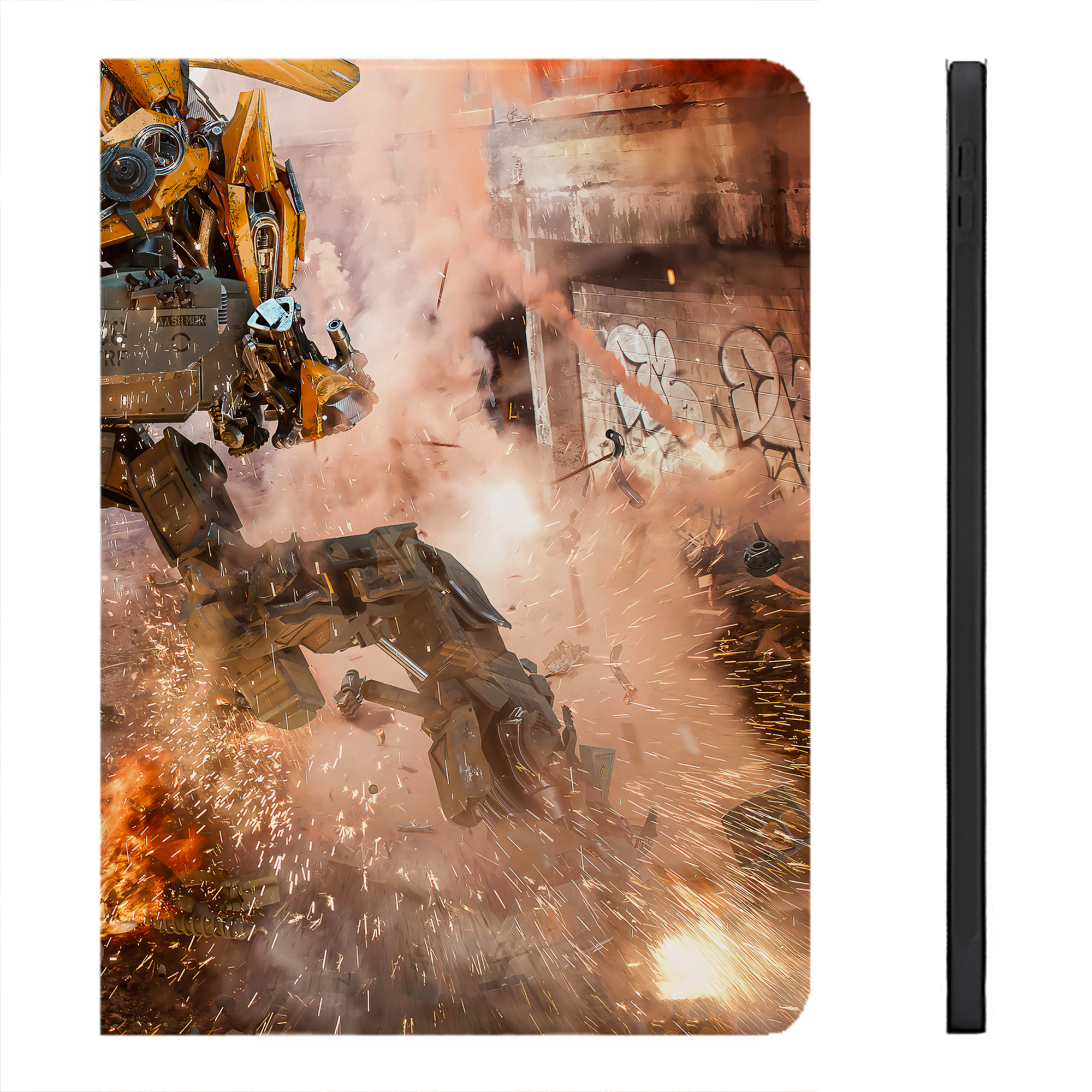 （画像用） Transformers トランスフォーマー IPadケース ペンホルダー付き ブックスタイルデザイン